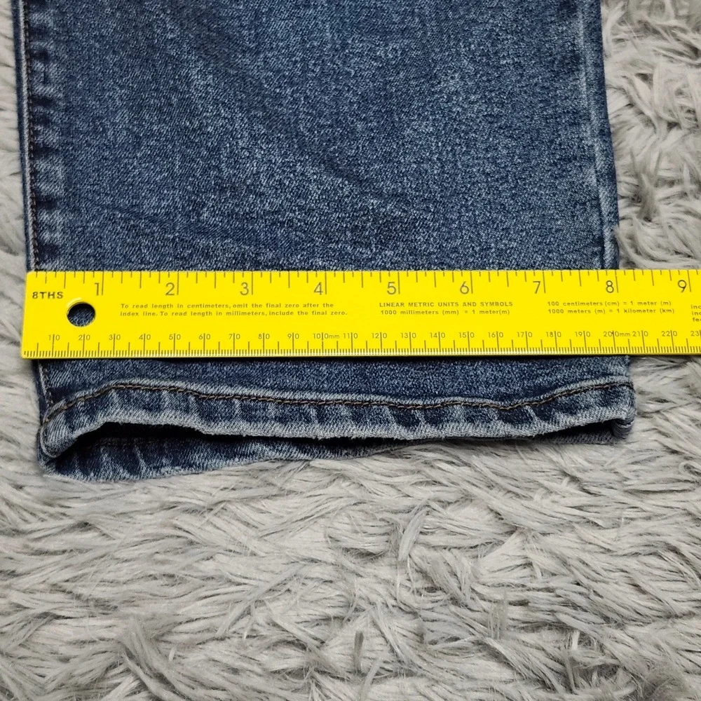 Terra & Sky Jeans Womens 18W Petite 18WP Blue Denim Straight Ankle Plus Stretch